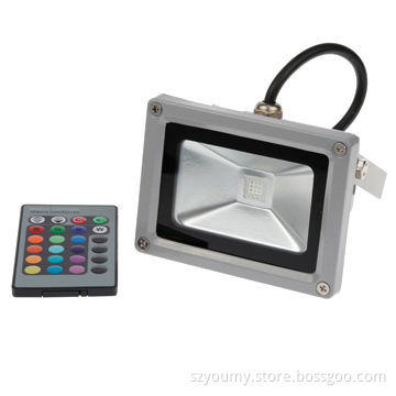 Silver Shell RGB LED Floodlight, 220 to 240V Operating Voltage, 10W, Garden Use